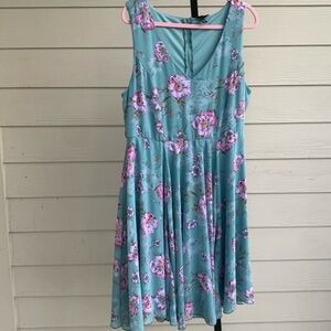 Torrid Davina floral Fairycore fit and flare sleeveless dress size 14